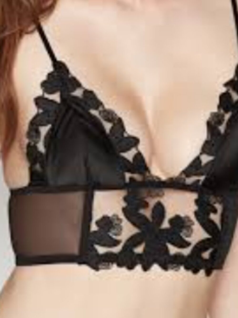 Victoria’s Secret Floral Satin Bralette – Size Small